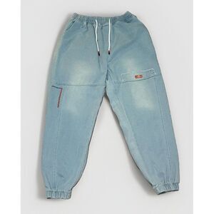 Vintage Y2K Coursemys Baggy Light Denim Jeans‎ Elastic Drawstring Mens Size 4XL